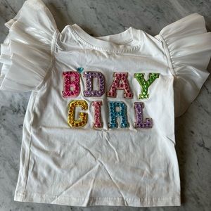 Lola and the Boys Birthday Girl Gem Ruffle Shirt